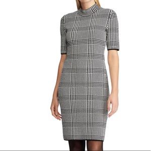 Windowpane, plaid, sheath, Chaps dress!